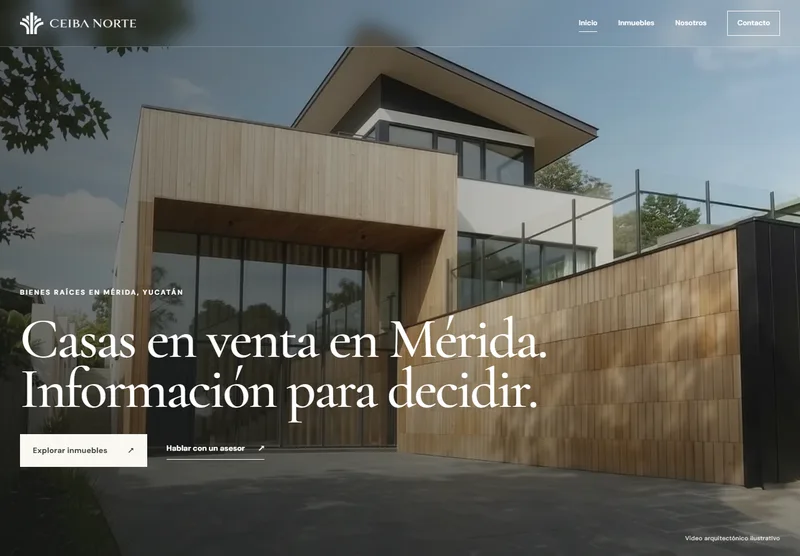 Página de demostración Ceiba Norte para inmobiliarias
